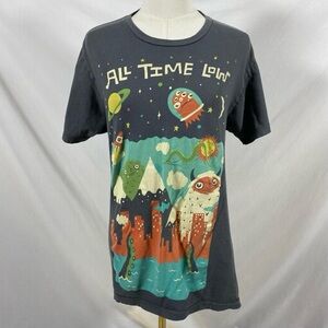 All Time Low grey mountain monster band shirt size medium pop punk music
